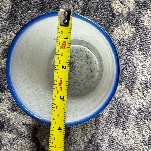 Blue Rimmed Glass Tumbler - Picture 5 of 6